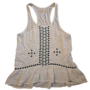 Y2K Hollister Baby Doll Tank XS Aztec Cotton Preppy School Western Racerback